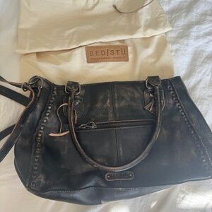 Bed Stu brown satchel with shoulder strap